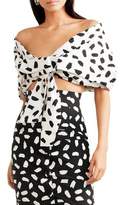 Thumbnail for your product : Off-White Off WhiteTM Cropped Printed Cotton-poplin Top