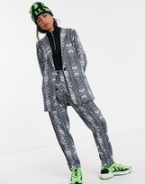 Thumbnail for your product : Kaffe snake print suit pants