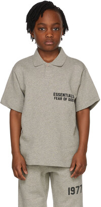 Essentials Kids Grey French Terry Polo