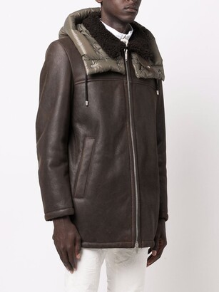 Drome Quilted-Finish Hooded Coat