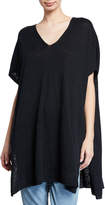 Thumbnail for your product : Eileen Fisher V-Neck Linen Slub Tunic Sweater