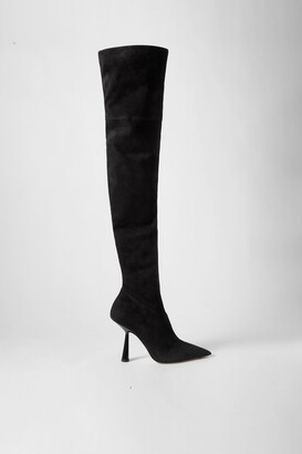 Jimmy Choo Bryson 100mm Suede Over-the-knee Boots - Black