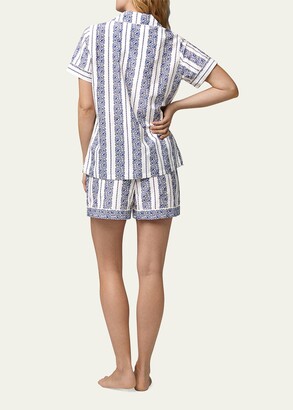 Bedhead Pajamas Floral-Print Cotton-Silk Boxer Pajama Set