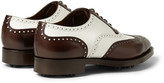 Thumbnail for your product : Edward Green Malvern Two-Tone Leather Golf Brogues