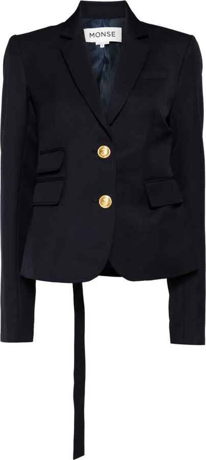 Monse Cropped Double-Belt Leather Jacket ShopStyle - Main Image