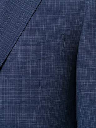 Canali checkered print two piece suit