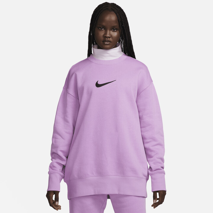 Nike Women's Sportswear Phoenix Fleece Oversized Fleece Sweatshirt in  Purple - ShopStyle