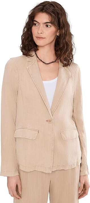 Michael Stars Aubrey Blazer Women's Jacket Macadamia : MD (US 6-8) Linen/Tencel