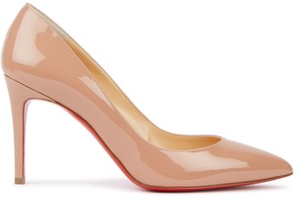 Christian Louboutin Pigalle 85 Blush Patent Leather Pumps