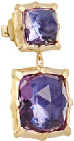 Thumbnail for your product : Tibi Larkspur & Hawk Large Bella 14-karat gold amethyst double-drop earrings