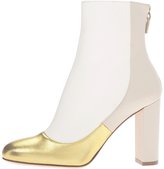 Thumbnail for your product : M Missoni Leather Ankle Boots with Back Zipper with Gold Toe Detail