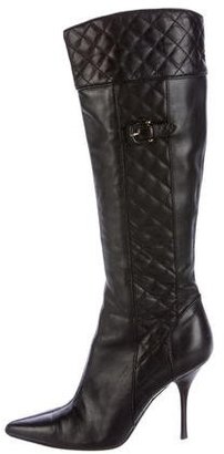 Burberry Leather Knee-High Boots