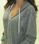 Thumbnail for your product : American Apparel GREY SALT AND PEPPER ZiP HOODY SWEATER JACKET UNiSEX