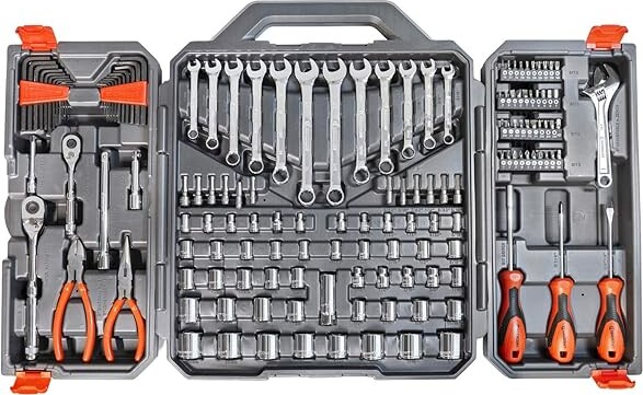 Crescent 150 Piece 1/4 and 3/8 Drive 6 Point SAE/Metric Professional Tool Set - CTK150
