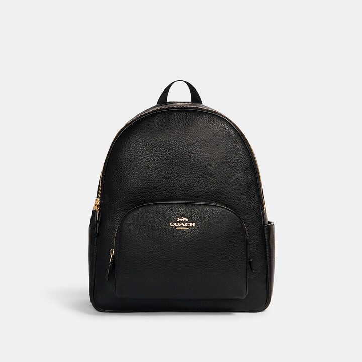 womens backpack black leather