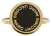 Marc Jacobs - Bague dorée Enamel Logo Disc
