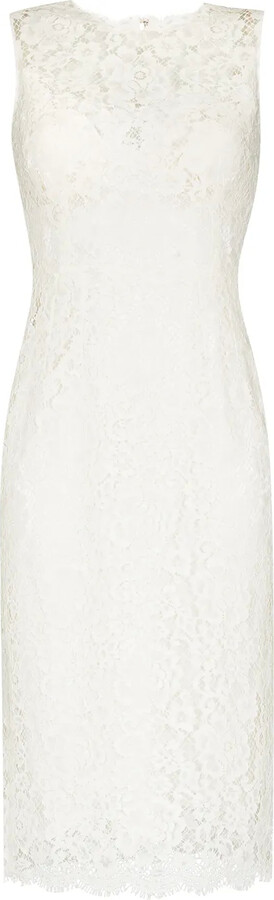 Dolce & Gabbana Floral-Lace Midi Dress