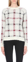 Thumbnail for your product : Theory Loryelle Innis checked wool-blend jumper