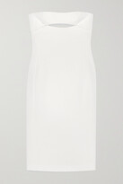Thumbnail for your product : Saint Laurent Strapless Cutout Wool-crepe Dress - Off-white