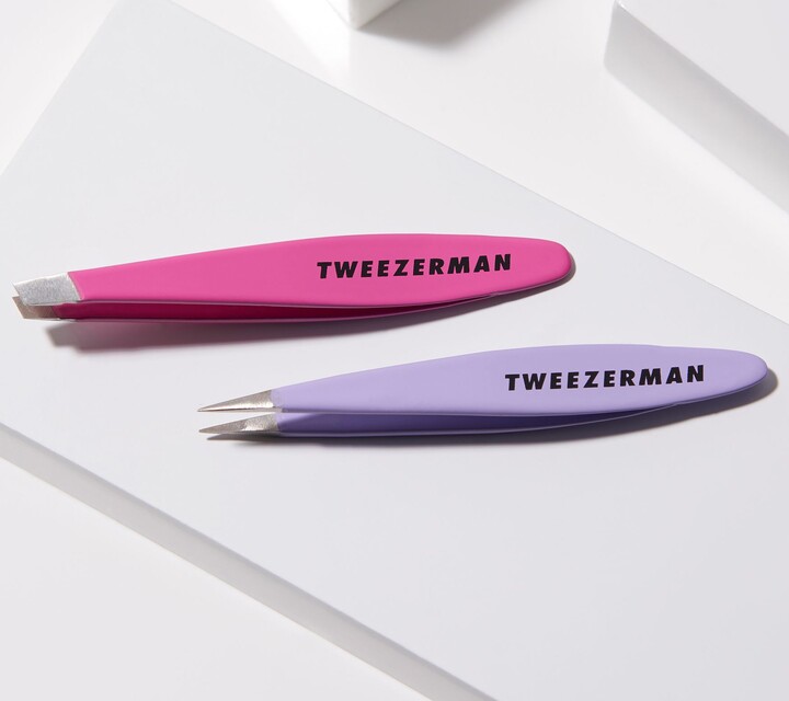 Tweezerman Mini Oval Slant and Point Tweezer Se t