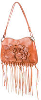 Thumbnail for your product : Valentino Floral Leather Appliqué Bag