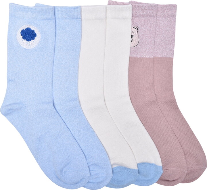 Cloudco Care Bears Women’s’ 3-Pack Crew Socks, Shoe Size 4-10