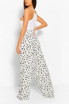 Thumbnail for your product : boohoo Animal Print Pleat Front Super Wide Leg Trouser