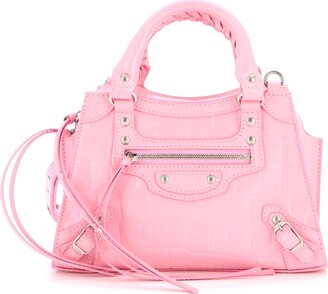 Buy Pre-Owned BALENCIAGA City Bag Mini Pink Washed Lambskin