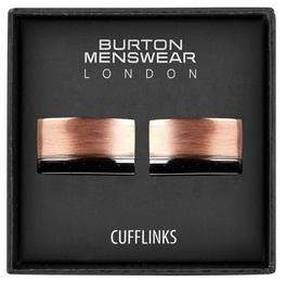 Burton Mens Copper Rectangle Cufflinks