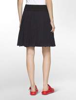 Thumbnail for your product : Calvin Klein platinum sheer jacquard pleated skirt