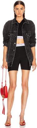 Alexander Wang T By T by Wash and Go Rib Biker Shorts in Black | FWRD