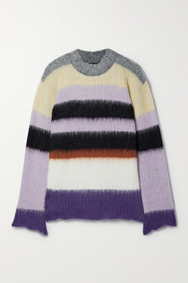 Marc Jacobs Striped Brushed Knitted Sweater