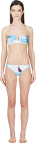 Thumbnail for your product : We Are Handsome Blue Printed The Drifter Gathered Bikini