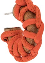 Thumbnail for your product : Bottega Veneta Woven Leather Hoop Earrings