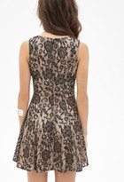 Thumbnail for your product : Forever 21 Metallic Lace Fit & Flare Dress