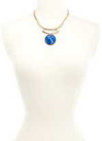 Thumbnail for your product : Charlotte Russe Faceted Stone & Crescent Statement Necklace
