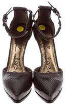 Thumbnail for your product : Lanvin Leather Ankle Strap Pumps