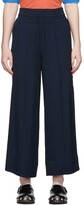 Thumbnail for your product : Ganni Navy Cropped Trousers