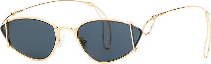 For Art's Sake Ornate 18kt Gold-plated Oval-frames, Sunglasses