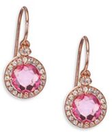 Thumbnail for your product : Suzanne Kalan Pink Topaz, White Sapphire & 14K Rose Gold Drop Earrings
