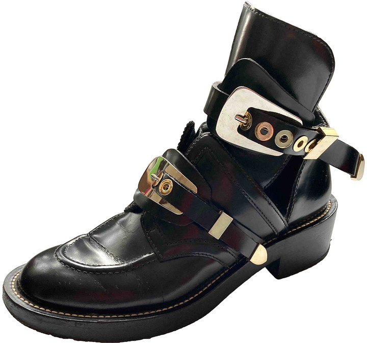 balenciaga ceinture ankle boots black