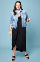 Thumbnail for your product : Santorini City Chic 'Santorini' Twist Front Strapless Maxi Dress (Plus Size)