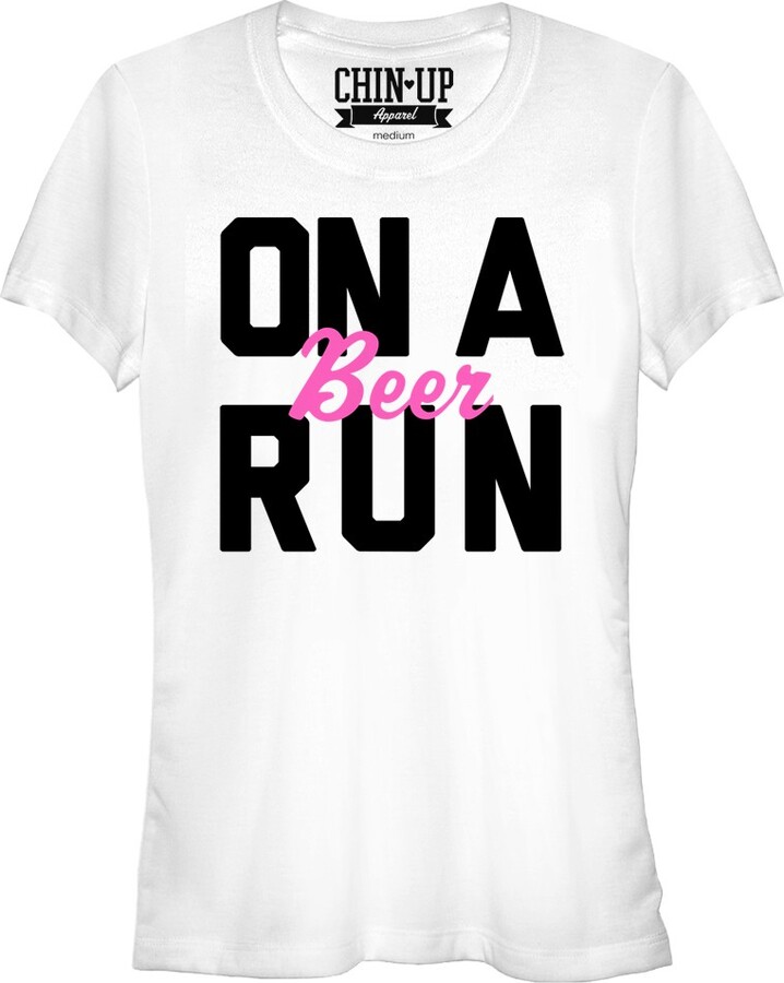 CHIN UP Apparel Junior's CHIN UP On a Run T-Shirt - White - Small -  ShopStyle Tops