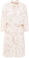 Thumbnail for your product : Joie Dakoda Gathered Floral-print Crepe De Chine Mini Dress