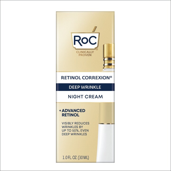 RoC Retinol Correxion Deep Wrinkle Anti-Aging Night Face Cream, 1 OZ