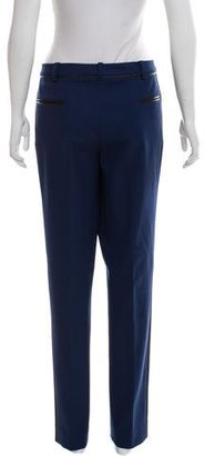 Jason Wu Leather-Trimmed Mid-Rise Pants w/ Tags