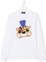 Thumbnail for your product : DSQUARED2 Kids Punk Beaver print top