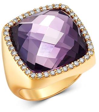 Roberto Coin 18K Rose Gold Amethyst Cocktail Ring with Diamonds