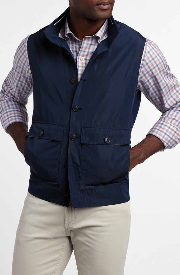 David Donahue Merino Wool Blend Flight Vest