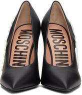 Thumbnail for your product : Moschino Black Calfskin Icing Logo Heels